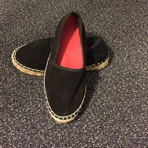 American Apparel black suede espadrilles.