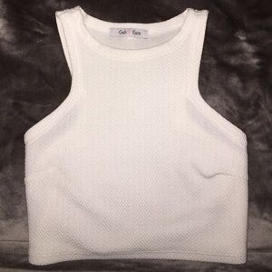 White crop top