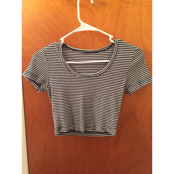 American apparel striped crop top