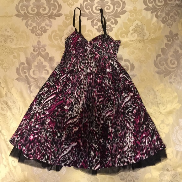 Purple Leopard dress Size M