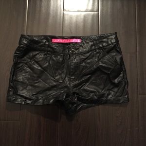 Pleather shorts