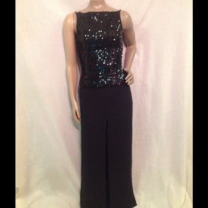 Petite Chiffon Overlay Evening Pants Pants Only