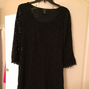 Alfani Black lace shift dress