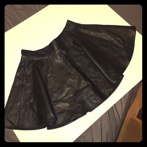 NWOTBlack leather skirt SMALL