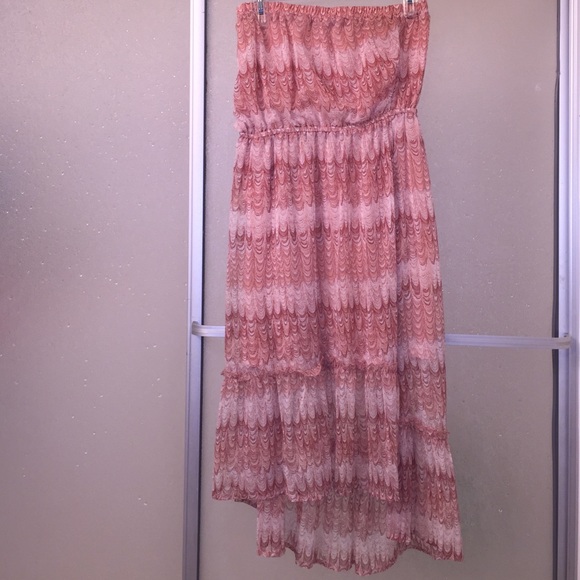 Strapless high low dress