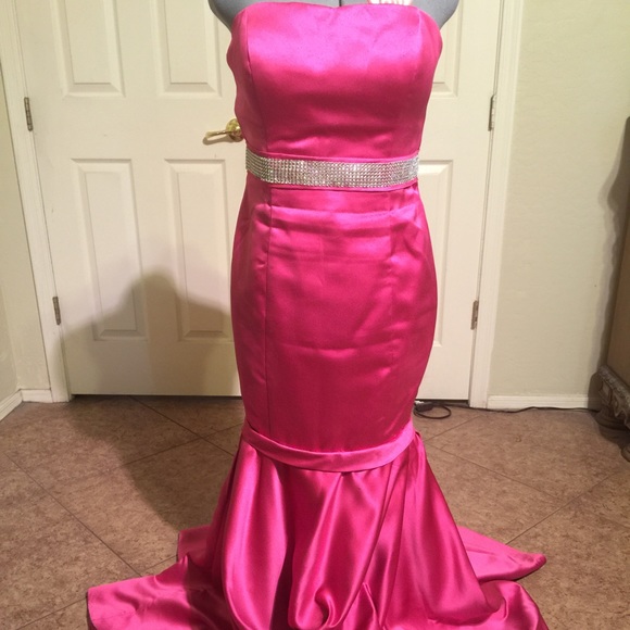 Hot pink formal gown