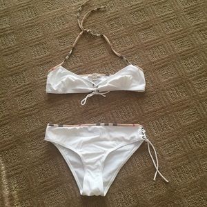 White Burberry Bikini