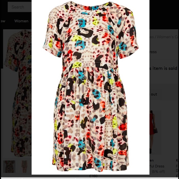 Topshop leopard print dress