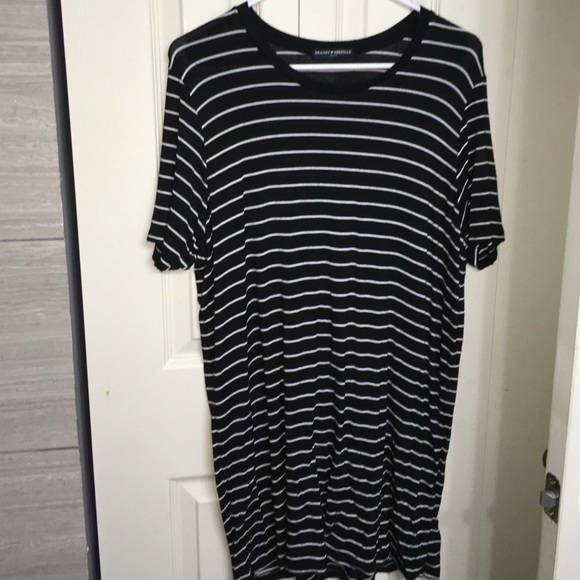 Black and white striped brandy T shirt dress!