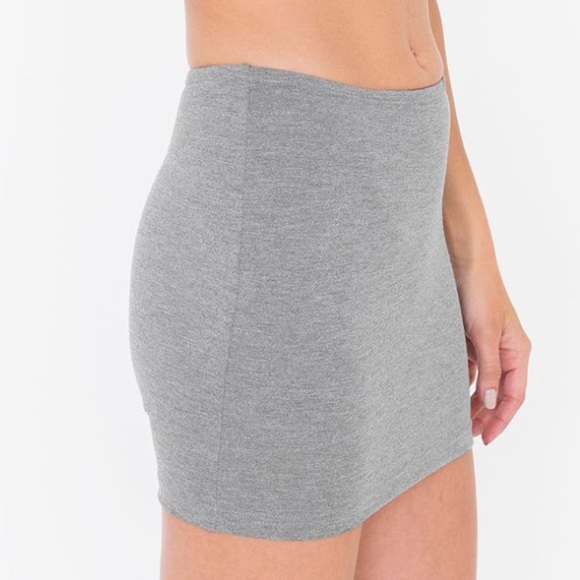 American Apparel Ponte Mini Skirt Heather Charcoal