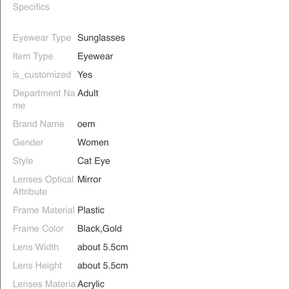 Cat Eye Sunglasses - Picture 4 of 4