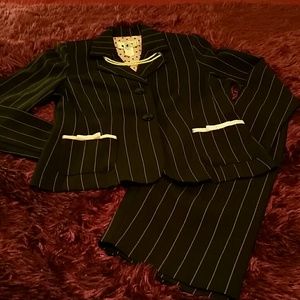 Black Pin Stripe Suit