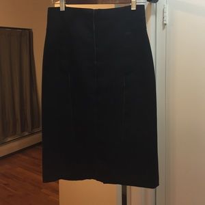 Zara pencil skirt with black leather trim