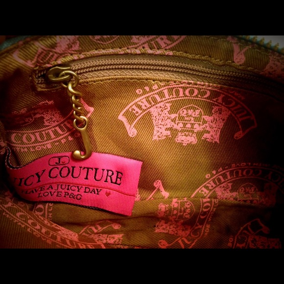 Turquoise JUICY COUTURE clutch purse SO cute - Picture 3 of 4