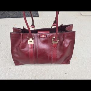 Etienne Aigner Handbag-Dark Red