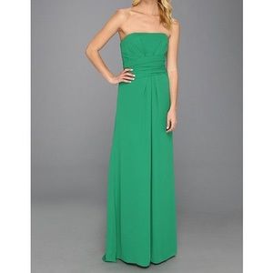 BCBG Whitley Green Strapless Gown