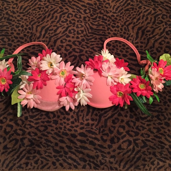 Handmade Flower Halloween Costume EDC Rave Bra - Picture 1 of 4