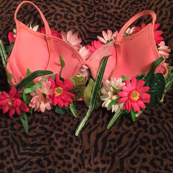 Handmade Flower Halloween Costume EDC Rave Bra - Picture 3 of 4