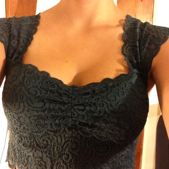 NWT free people small jade lace crop top - Picture 4 of 4