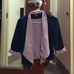 NWOT Navy and polka dot blazer