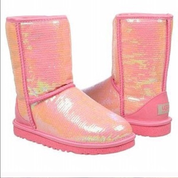 Pink sparkly uggs