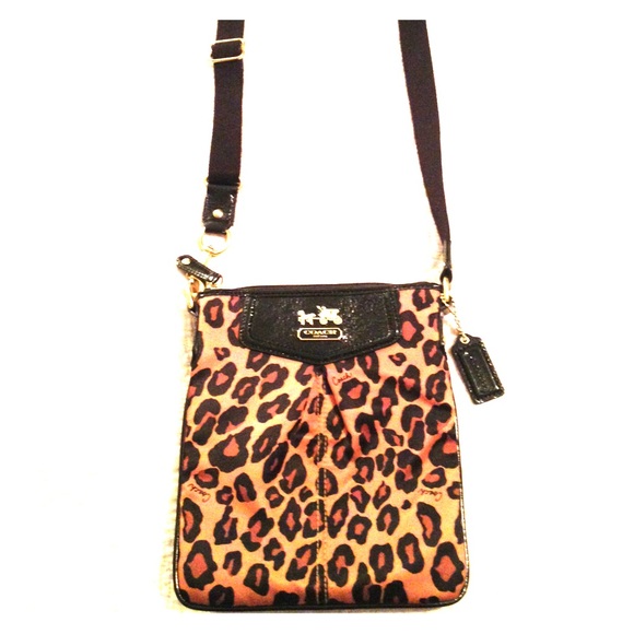 Coach Satin Leopard Print Crossbody