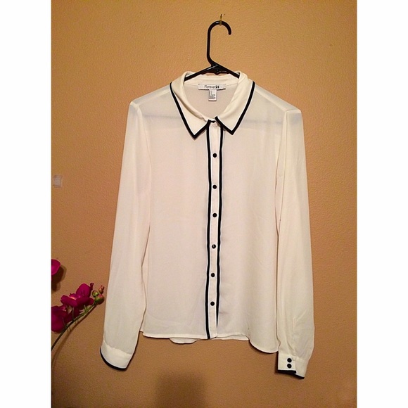 White blouse from Forever 21. Size large