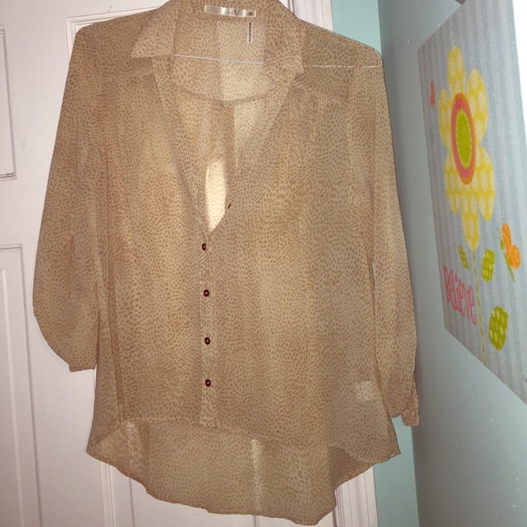 cheetah print button up