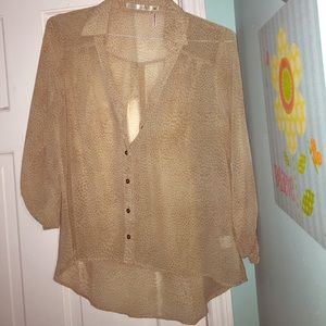 cheetah print button up