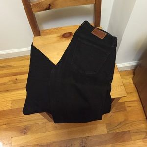 Madewell rail straight black denim. 28x34