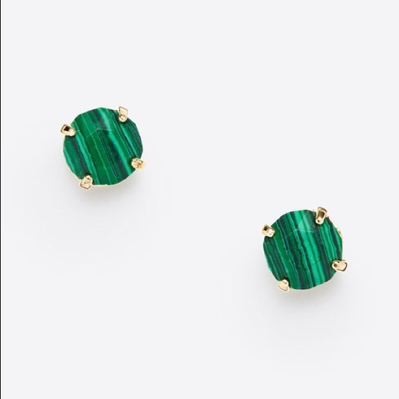 Ann Taylor Green Malachite stud earrings