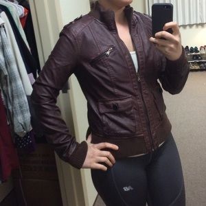 Brown bomber motto jacket