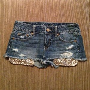 American eagle Jean shorts size 0