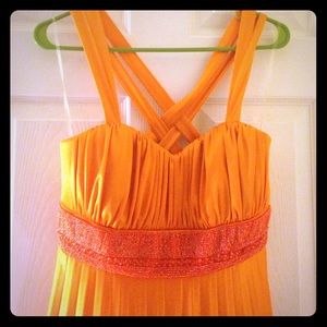 Orange Cross Back Dress