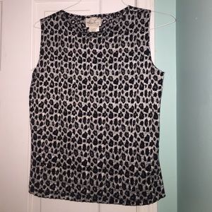 black and silver cheetah top