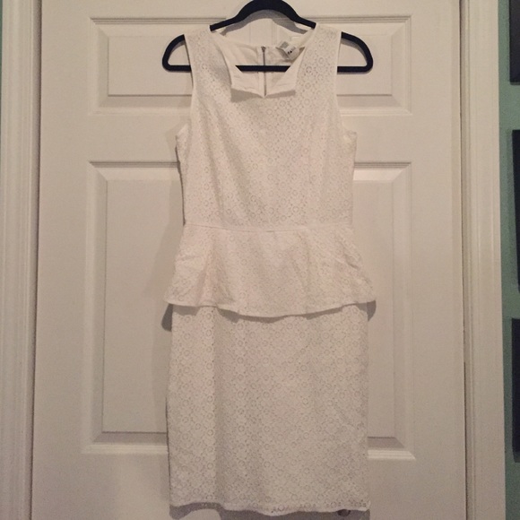 NWT off white lace peplum dress