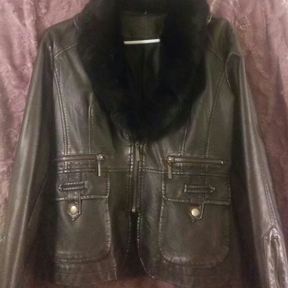 2B for BEBE faux leather Jacket