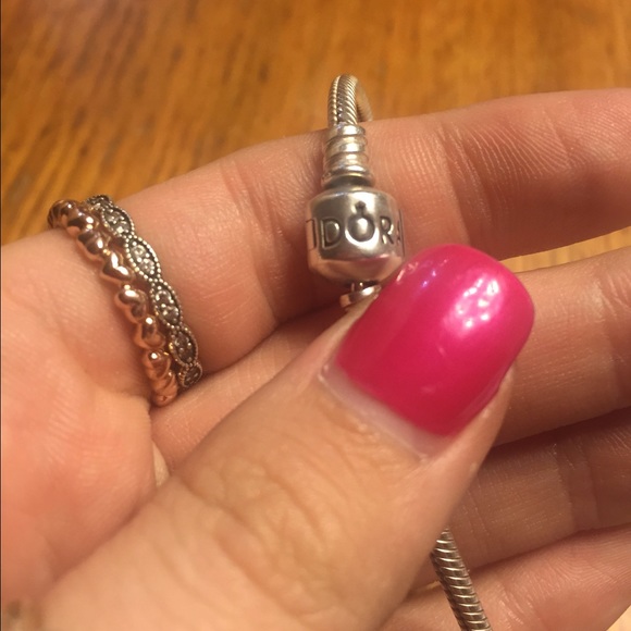 Authentic 7.5 sterling silver pandora bracelet