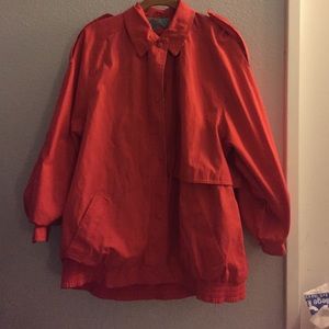 Collared jacket with print on back