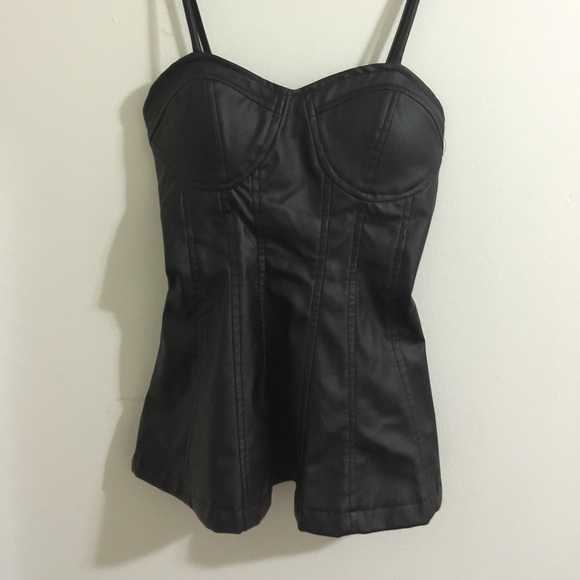 Tops - ❌DONATED❌ Black Leather Top