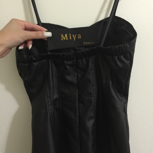 ❌DONATED❌ Black Leather Top - Picture 2 of 2