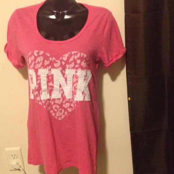 PINK Victoria's Secret Tops - Like new VS pink t-shirt