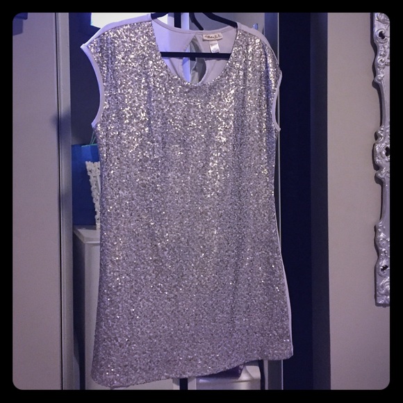 Silvered squinted long blouse