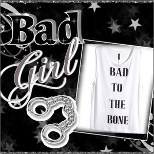 H&M "Bad To The Bone" Muscle Tee H&M "Bad To The Bone" Muscle Tee