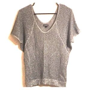 Metallic silver top