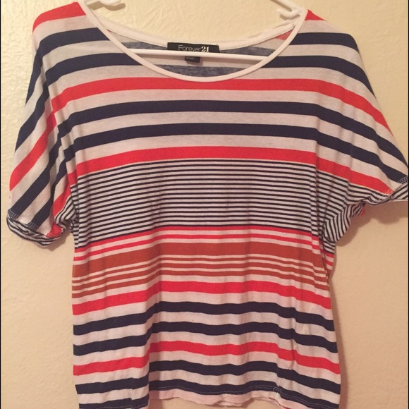 Red, white, and blue T-shirt F21