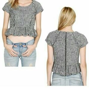 Tweed Peplum  Top