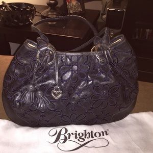 Authentic Blue leather Brighton Bag