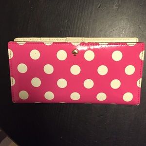 Kate Spade Carlisle St clutch wallet pink EUC