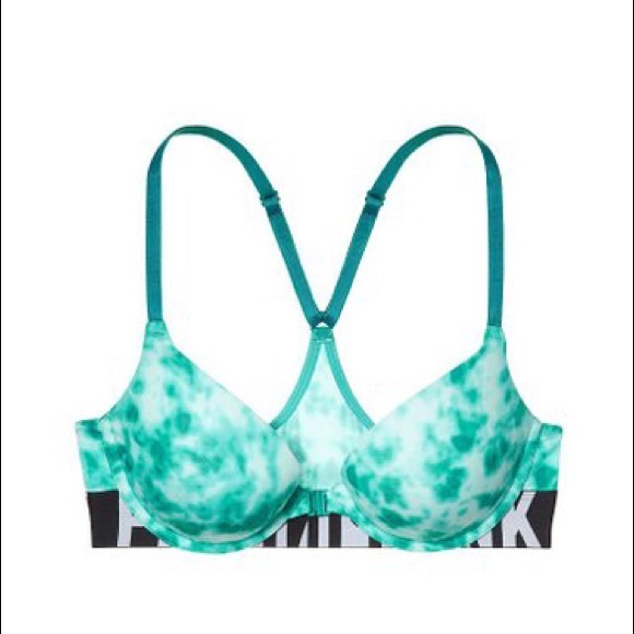PINK Logo Racerback Push-Up Bra